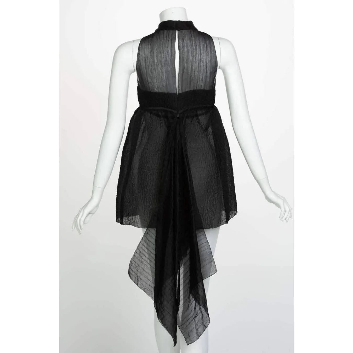 PRADA Black Silk Baby Doll Top Runway Spring 2010 | Size S/M