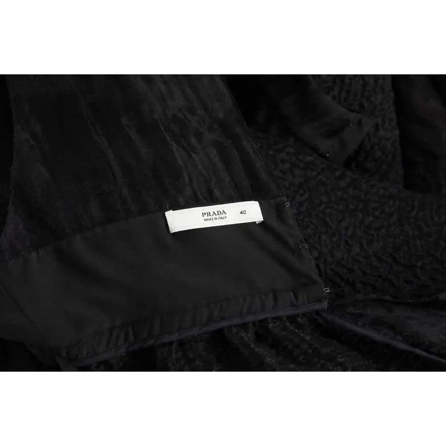 PRADA Black Silk Baby Doll Top Runway Spring 2010 | Size S/M