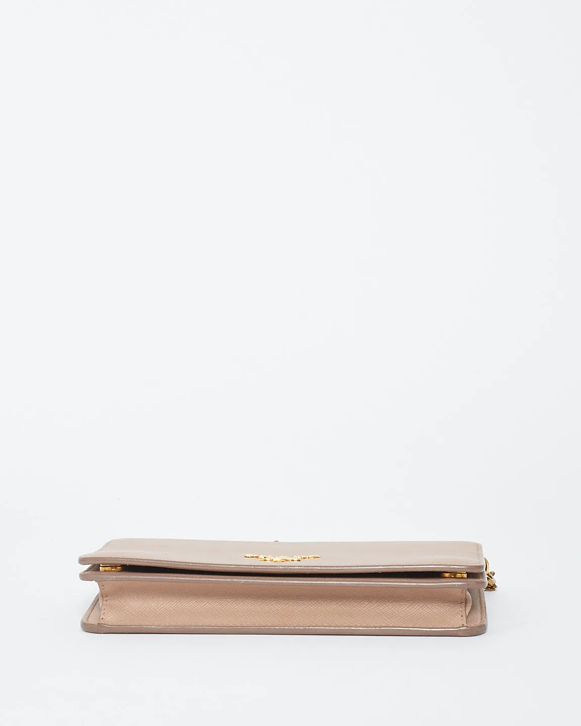 Prada Blush Pink Daino Leather Wallet on Chain Bag