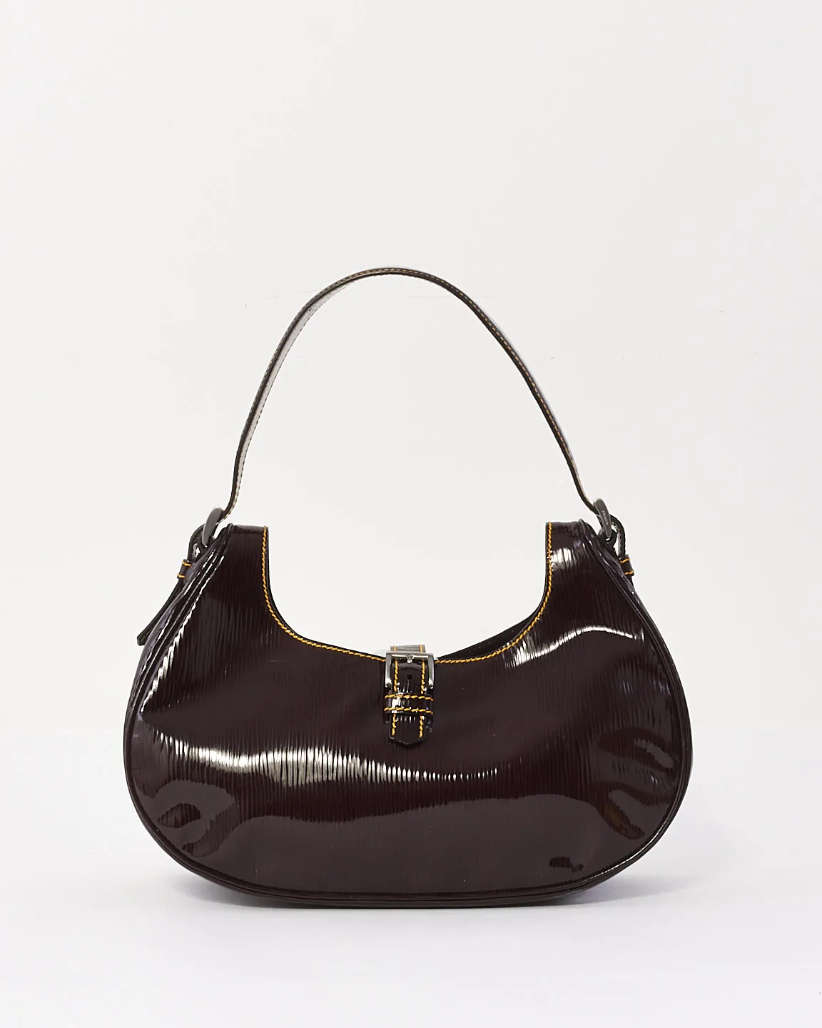 Prada Burgundy Patent Leather Shoulder Bag