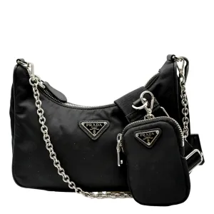 PRADA Re-Edition 2005 Re-Nylon Shoulder Bag Black