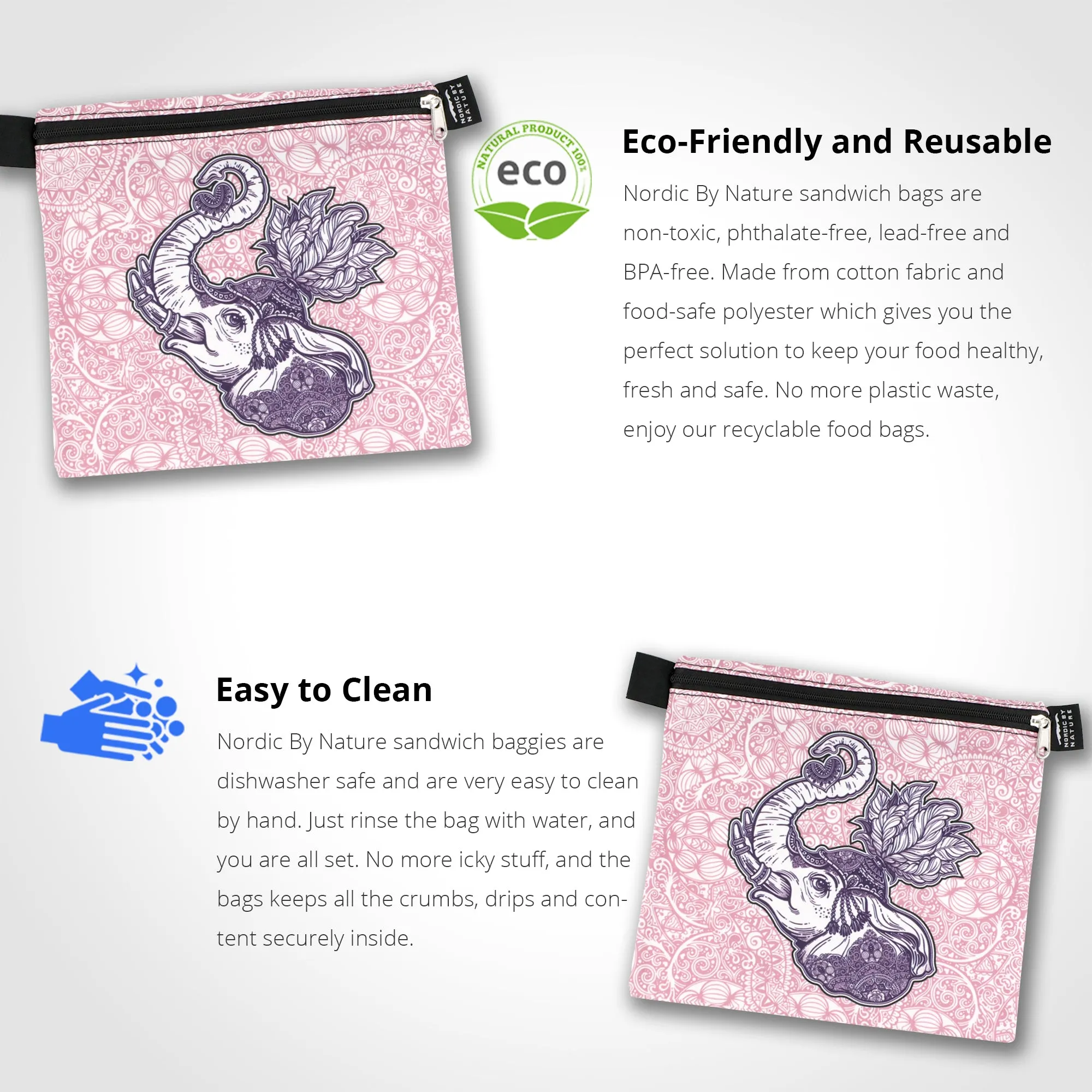 PREMIUM SANDWICH SET (4) - Pink Elephant