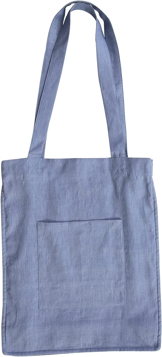 Pure Linen Reusable Grocery Tote Bags