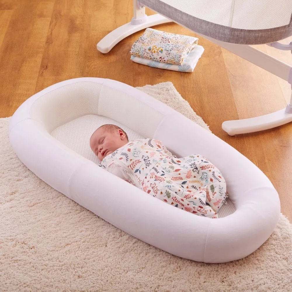 Purflo Sleep Tight Baby Bed with Spare Cover - Soft White