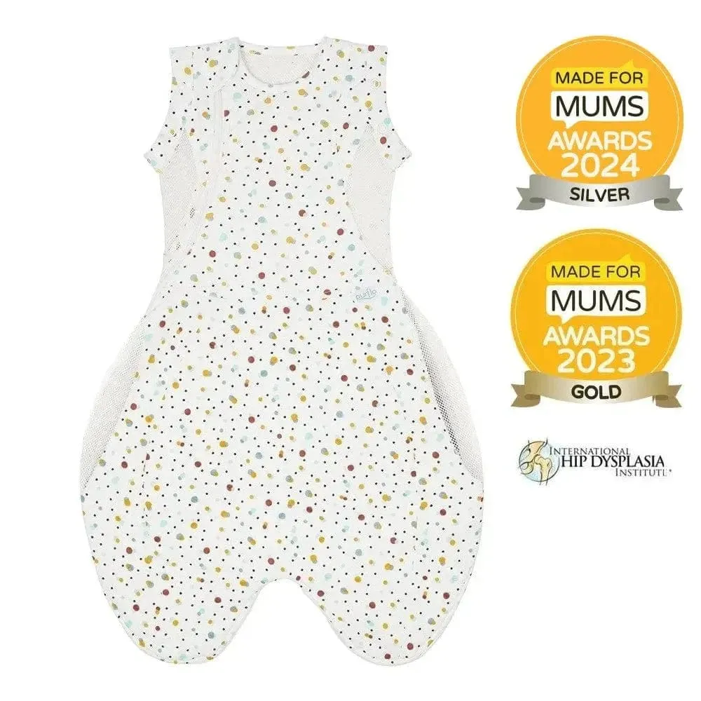 Purflo Swaddle To Sleep Bag 0.5 TOG 0-4 Month Lightweight - Scandi Spot (2 Pack)