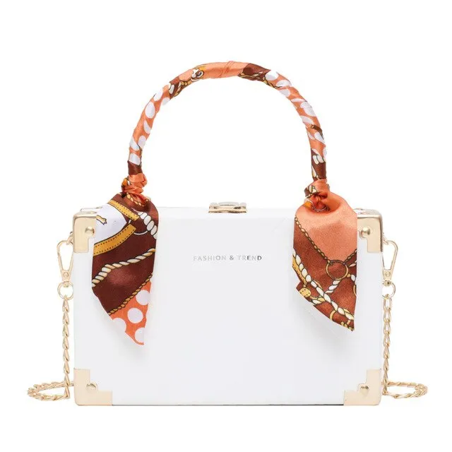 purses and handbags Fashion square box silk scarf accessories women's messenger bag sac a main femme bags for women 2020