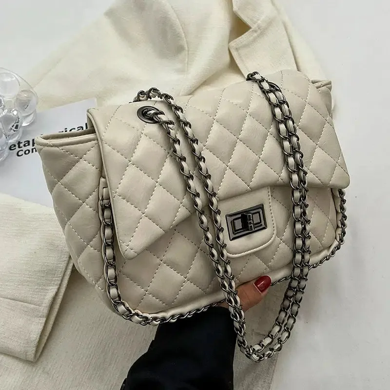 Quilted Chain Small Square Bag