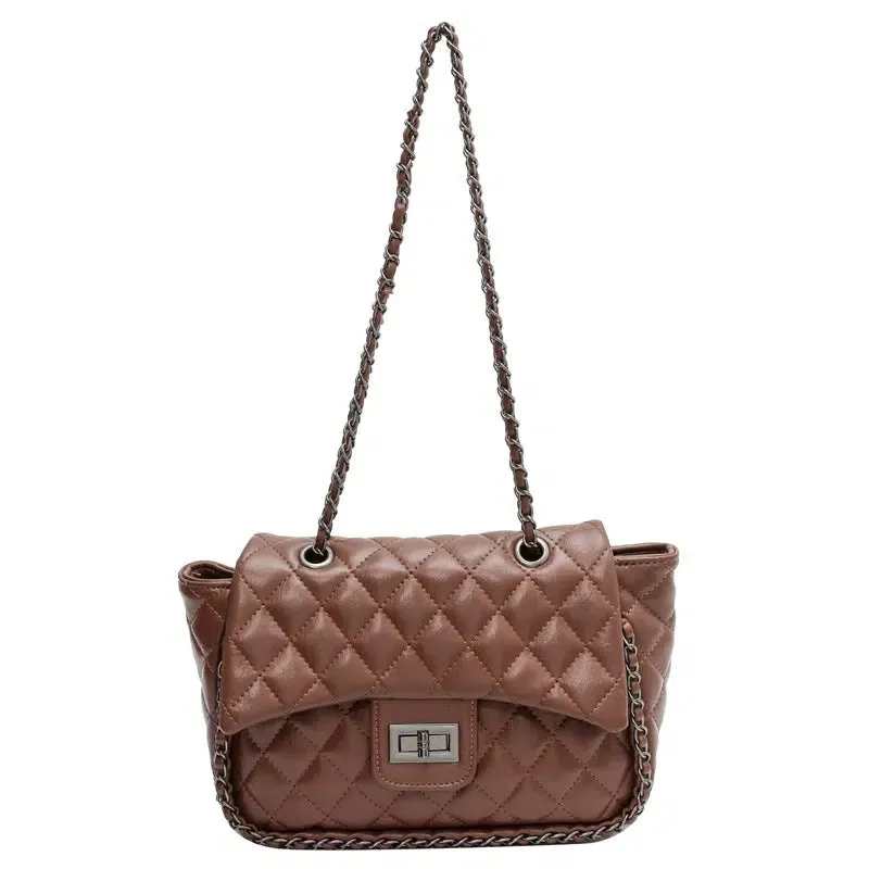 Quilted Chain Small Square Bag