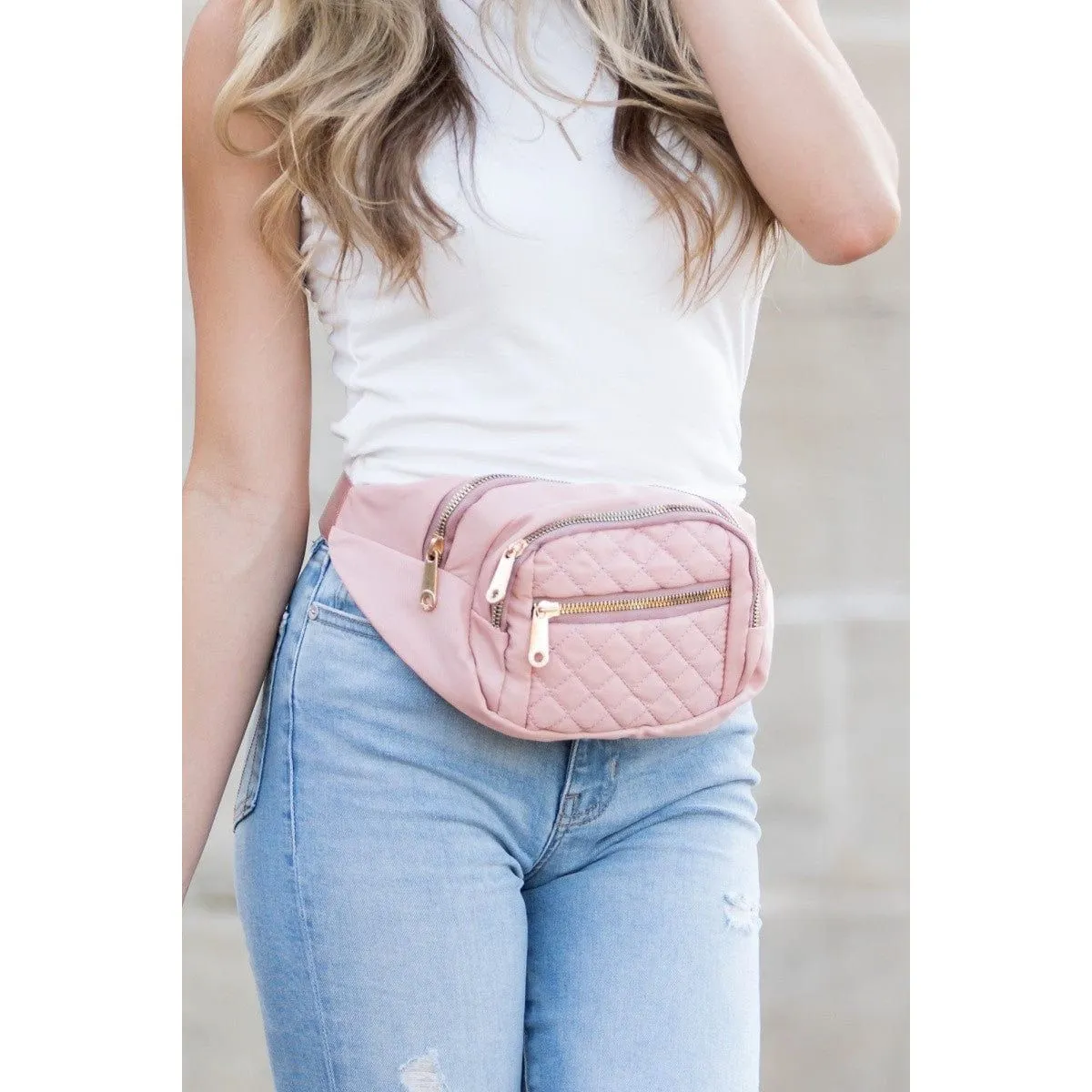 Quilted Sling Belt Bum Bag