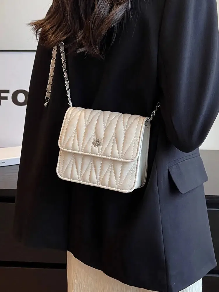 Quilted Small Square Chain Bag