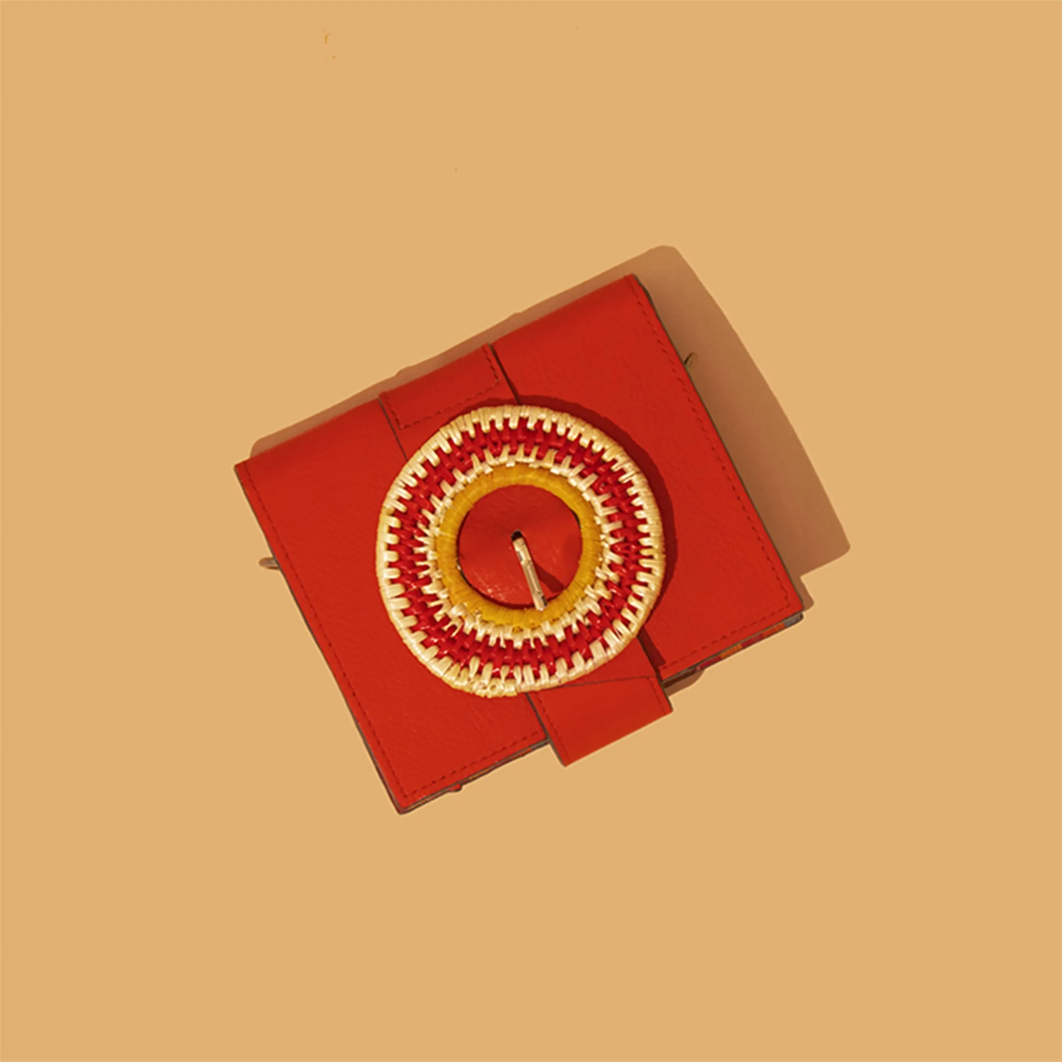 "Natkhat" Buckle Wallet - Orange