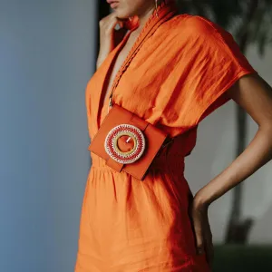 "Natkhat" Buckle Wallet - Orange
