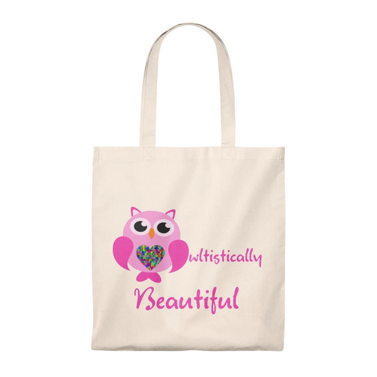 "Owltistically Beautiful" Autistic Tote Bag - Vintage