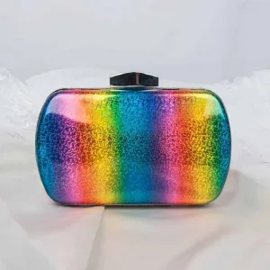 Rainbow Glitter Clutch