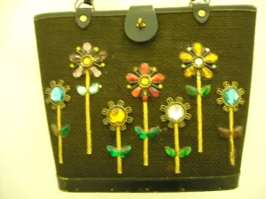 Rare Enid Collins Vintage 60's Flower Garden Bag