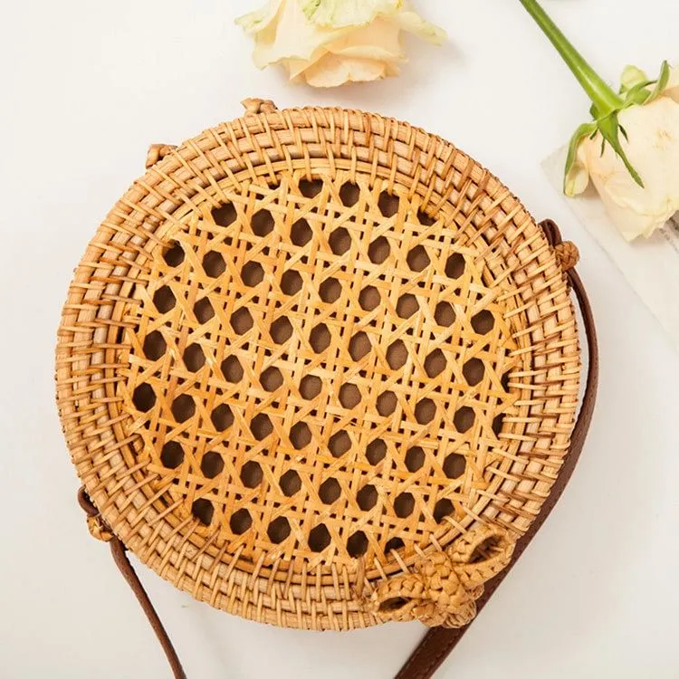Rattan Round Straw Hollow Handmade