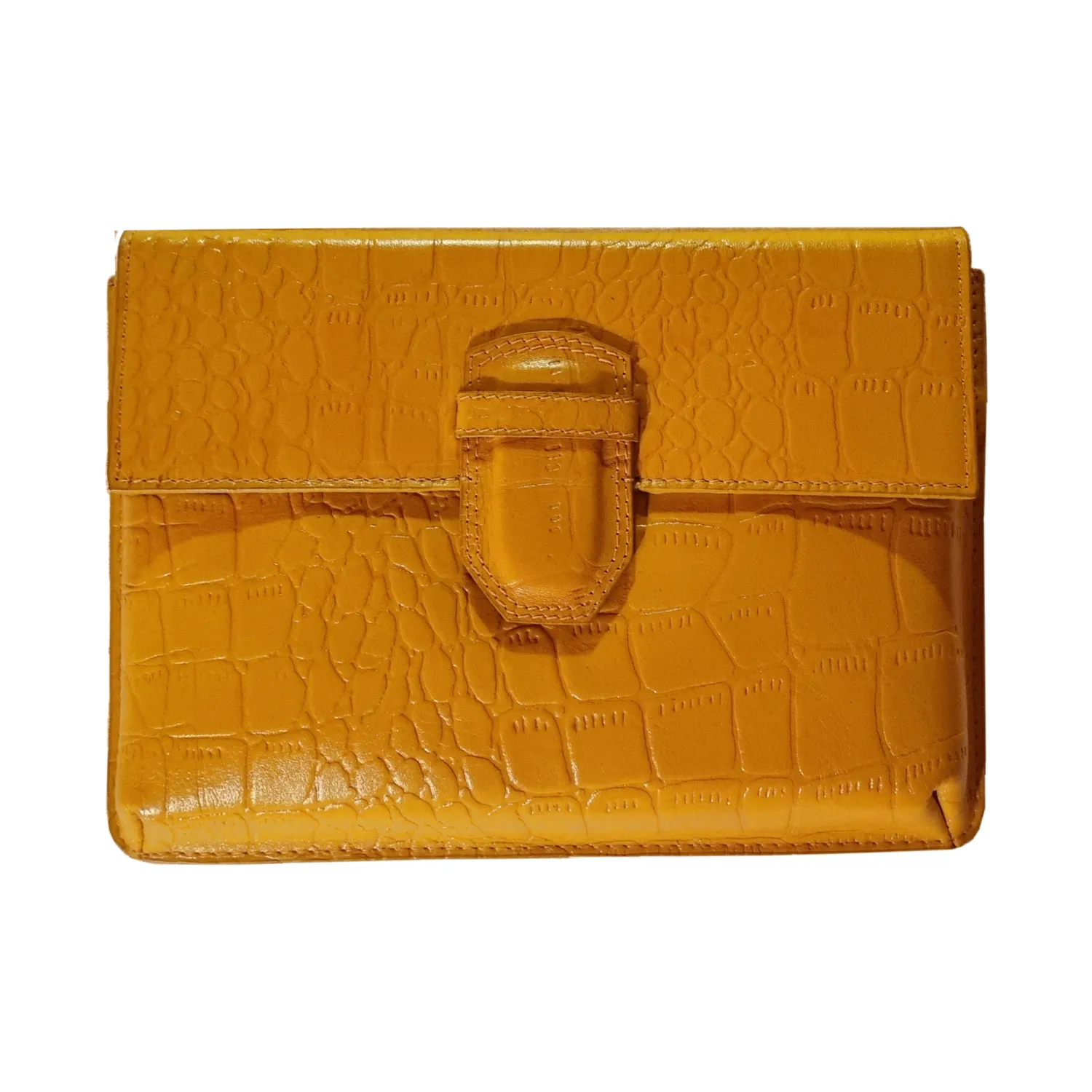 Reclaimed Leather Pouch - Saffron