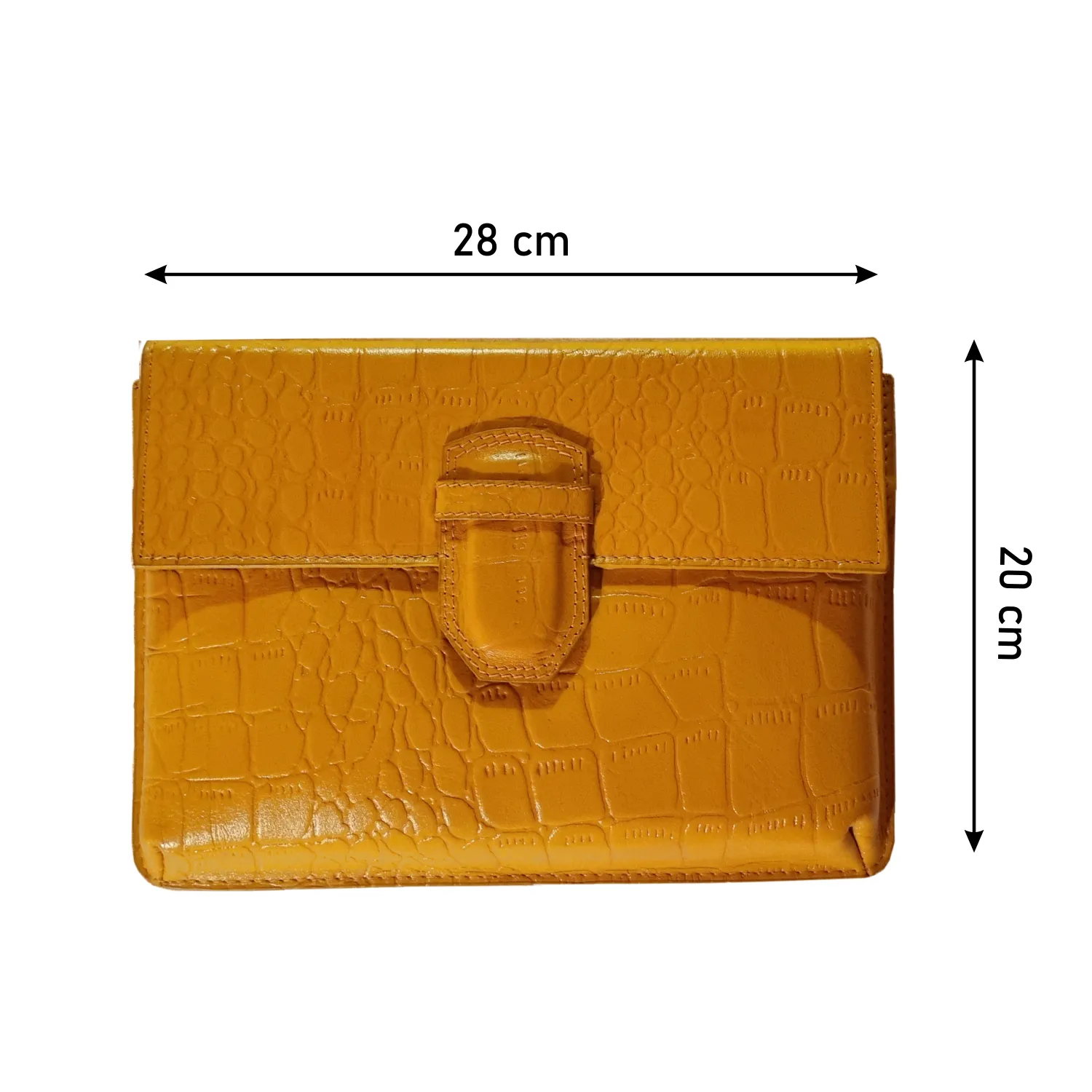 Reclaimed Leather Pouch - Saffron