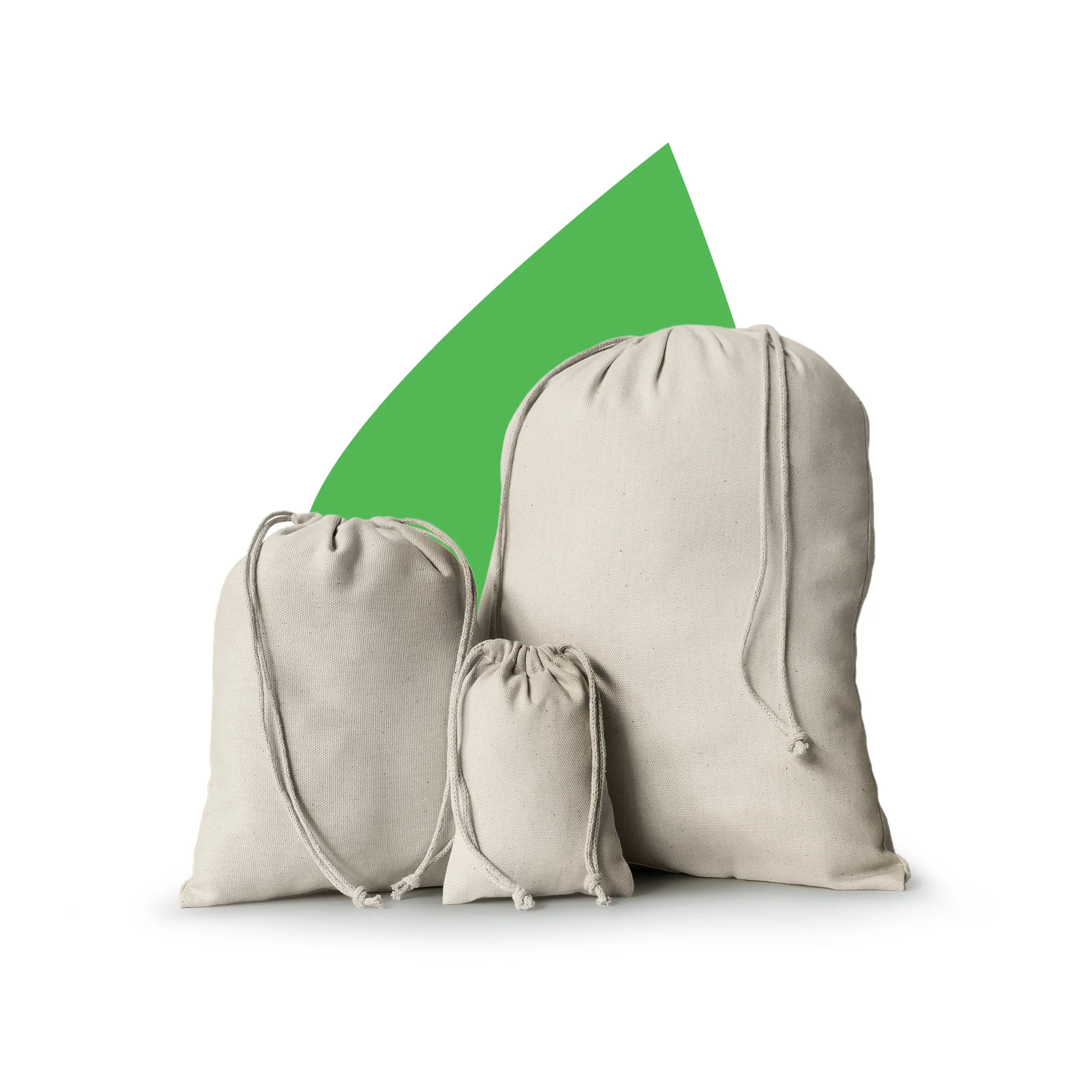 Recycled Cotton Canvas Drawstring bag 4x6 inches
