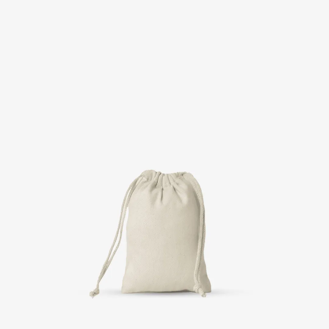 Recycled Cotton Canvas Drawstring bag 4x6 inches