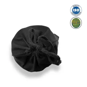 Recycled Cotton Single Drawstring Black Bags Small 4x6 inches