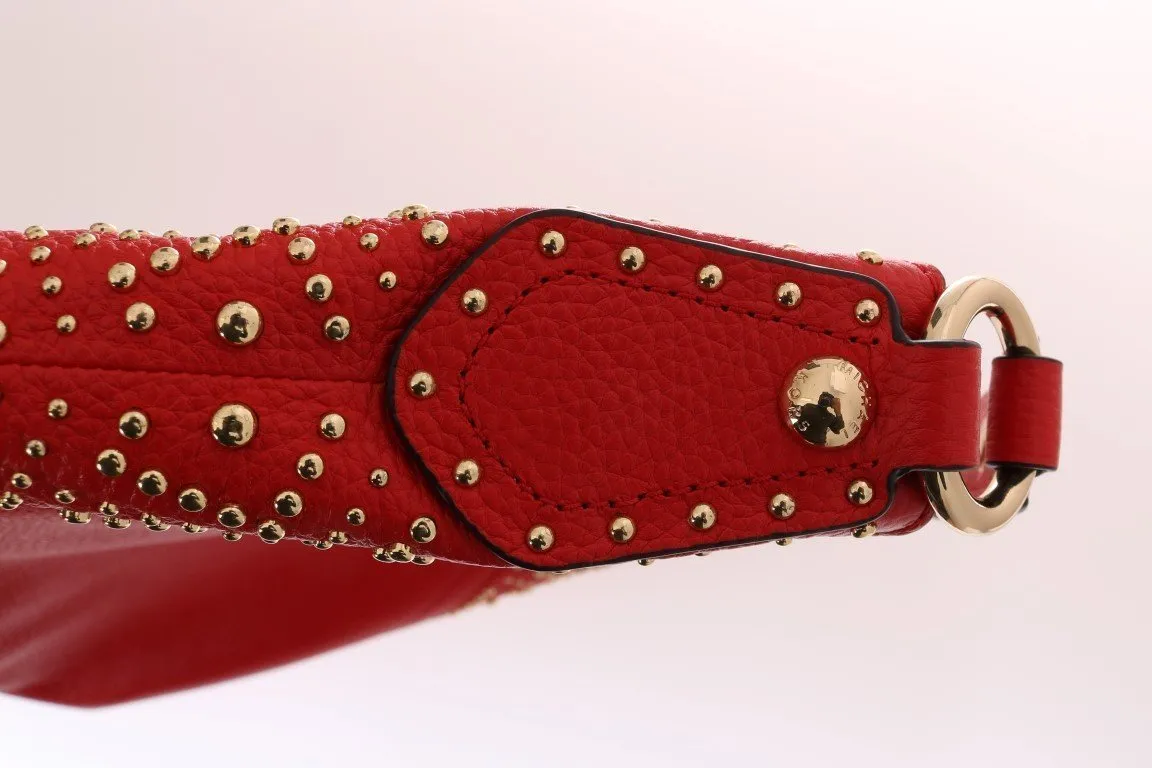 Red ARIA Leather Shoulder Bag