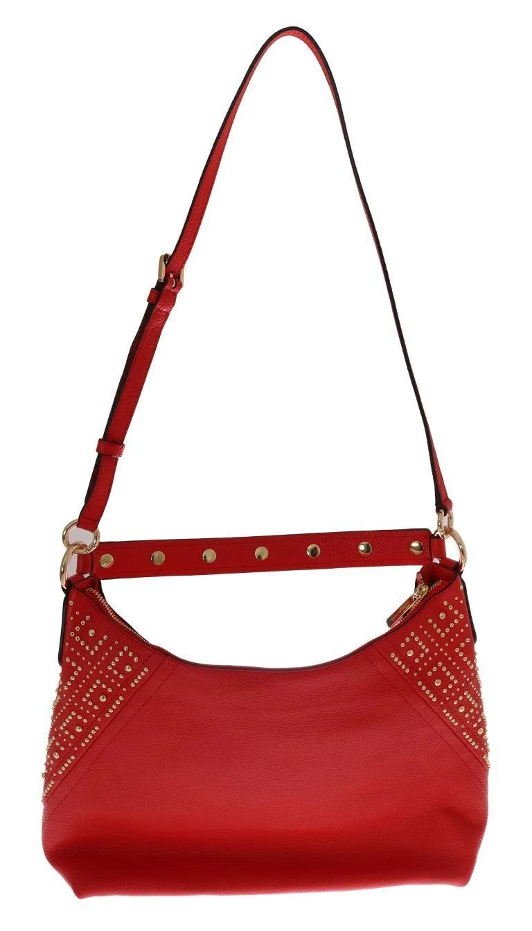 Red ARIA Leather Shoulder Bag