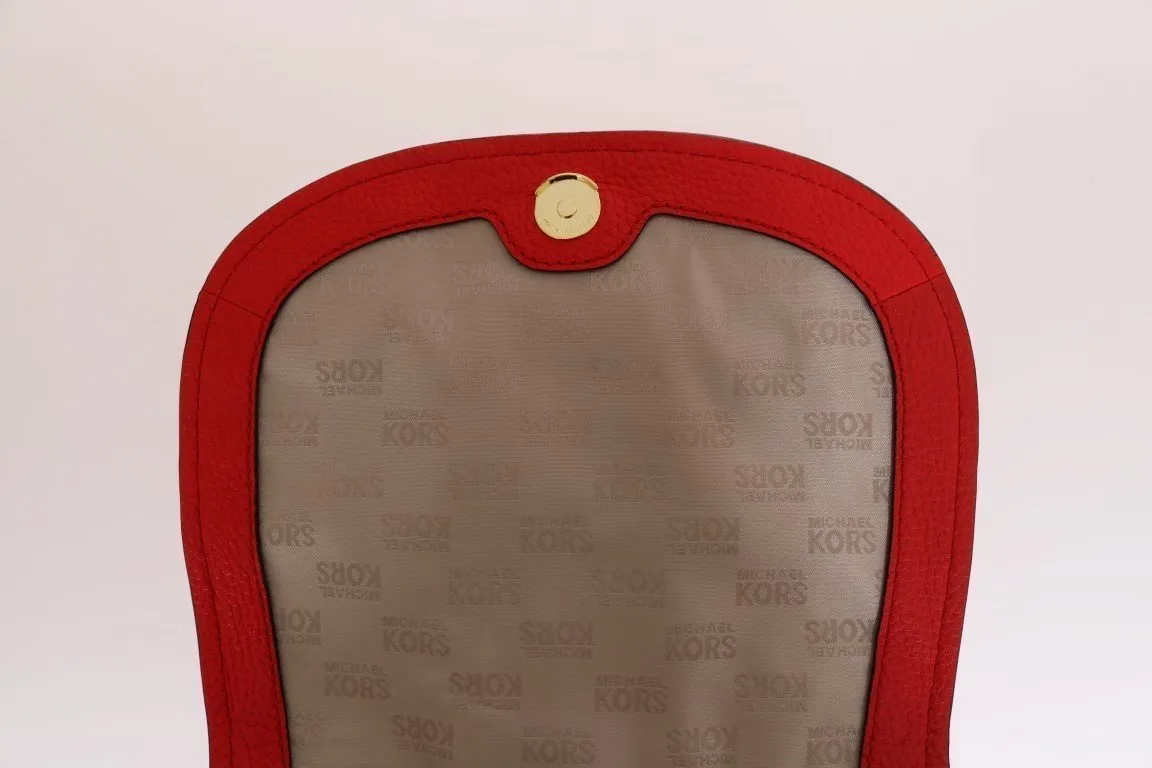 Red RILEY Leather Backpack