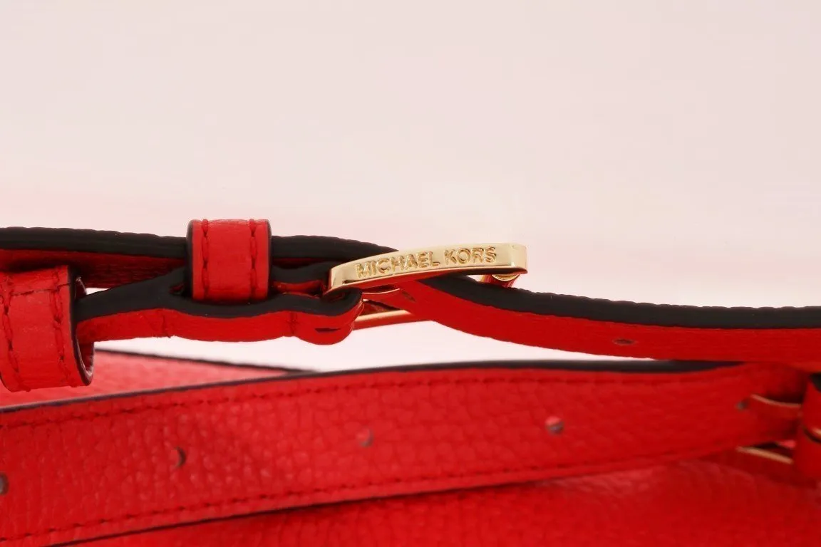 Red RILEY Leather Backpack