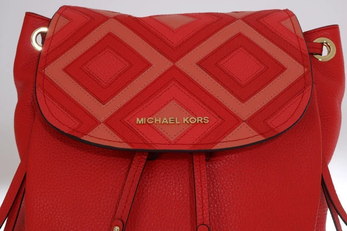 Red RILEY Leather Backpack