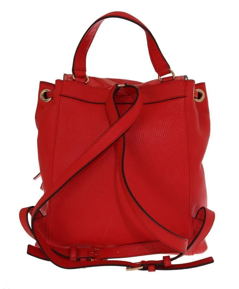 Red RILEY Leather Backpack