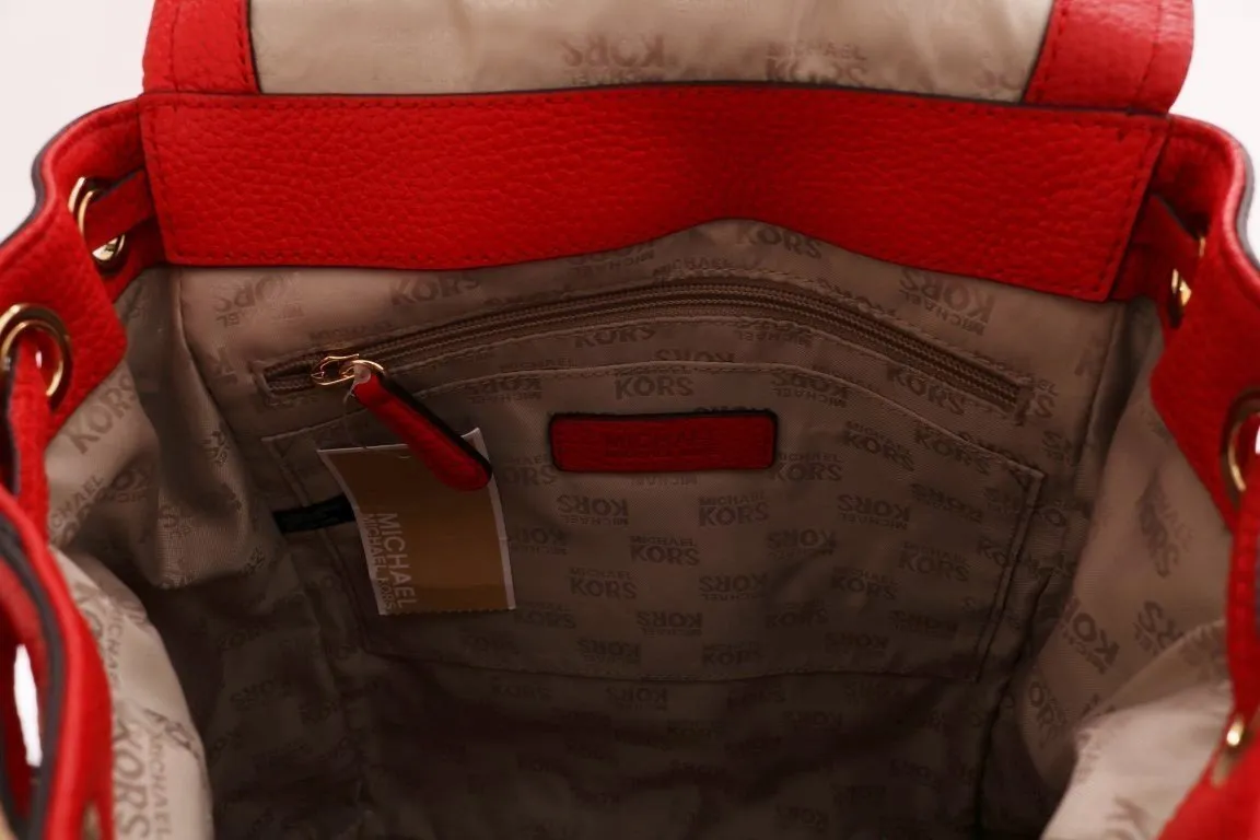 Red RILEY Leather Backpack