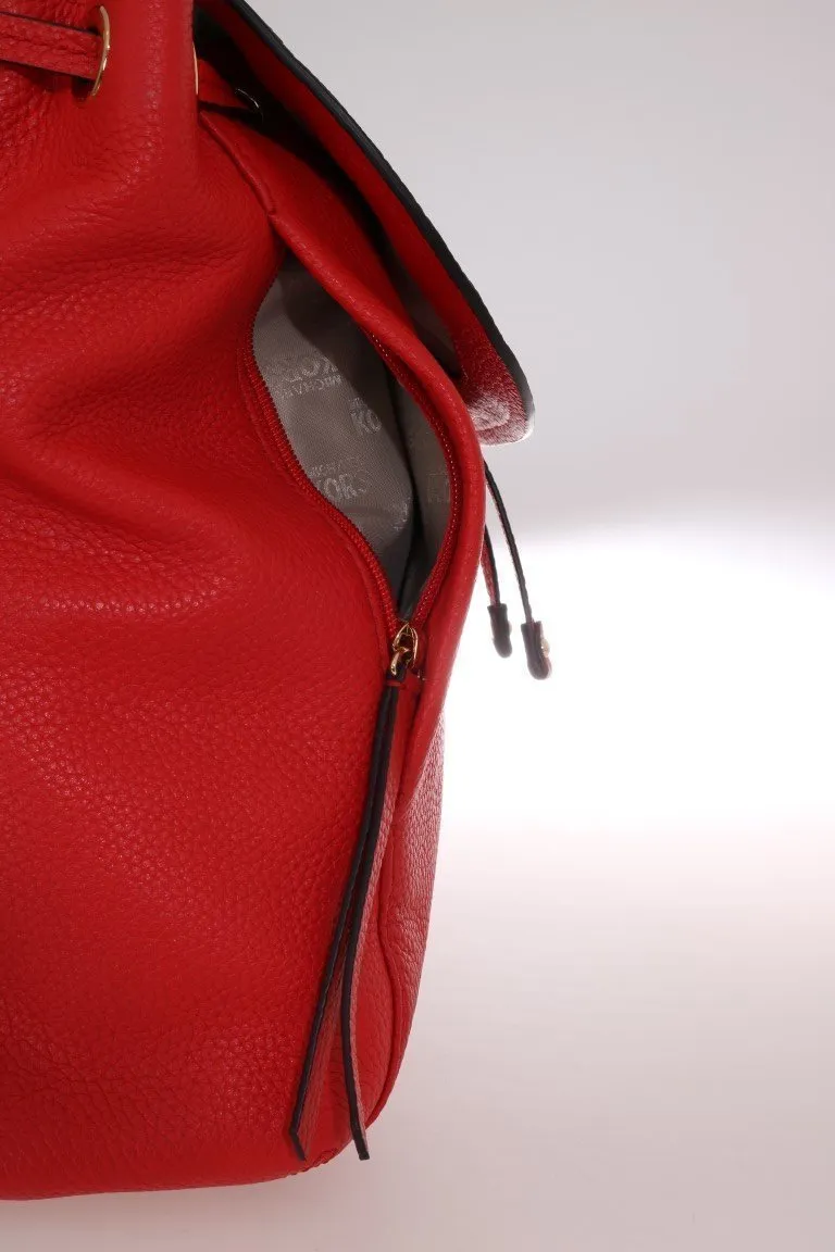 Red RILEY Leather Backpack