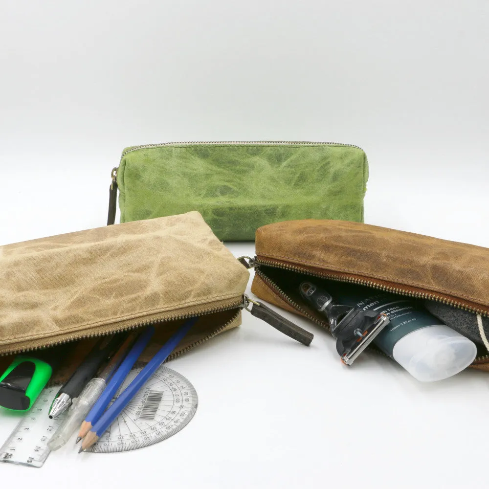 Resilient Utility Pouch - Green Waxed Canvas