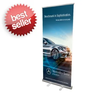 Retractable Roll Up Banner Stand 33" Stand