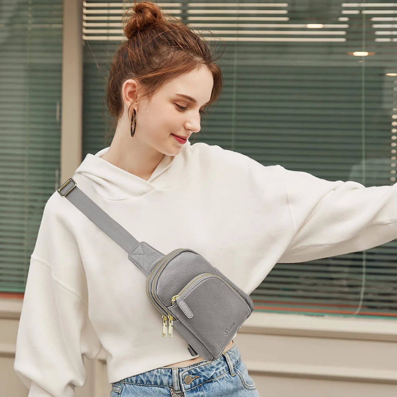 RFID Blocking Small Fanny Chest Bags