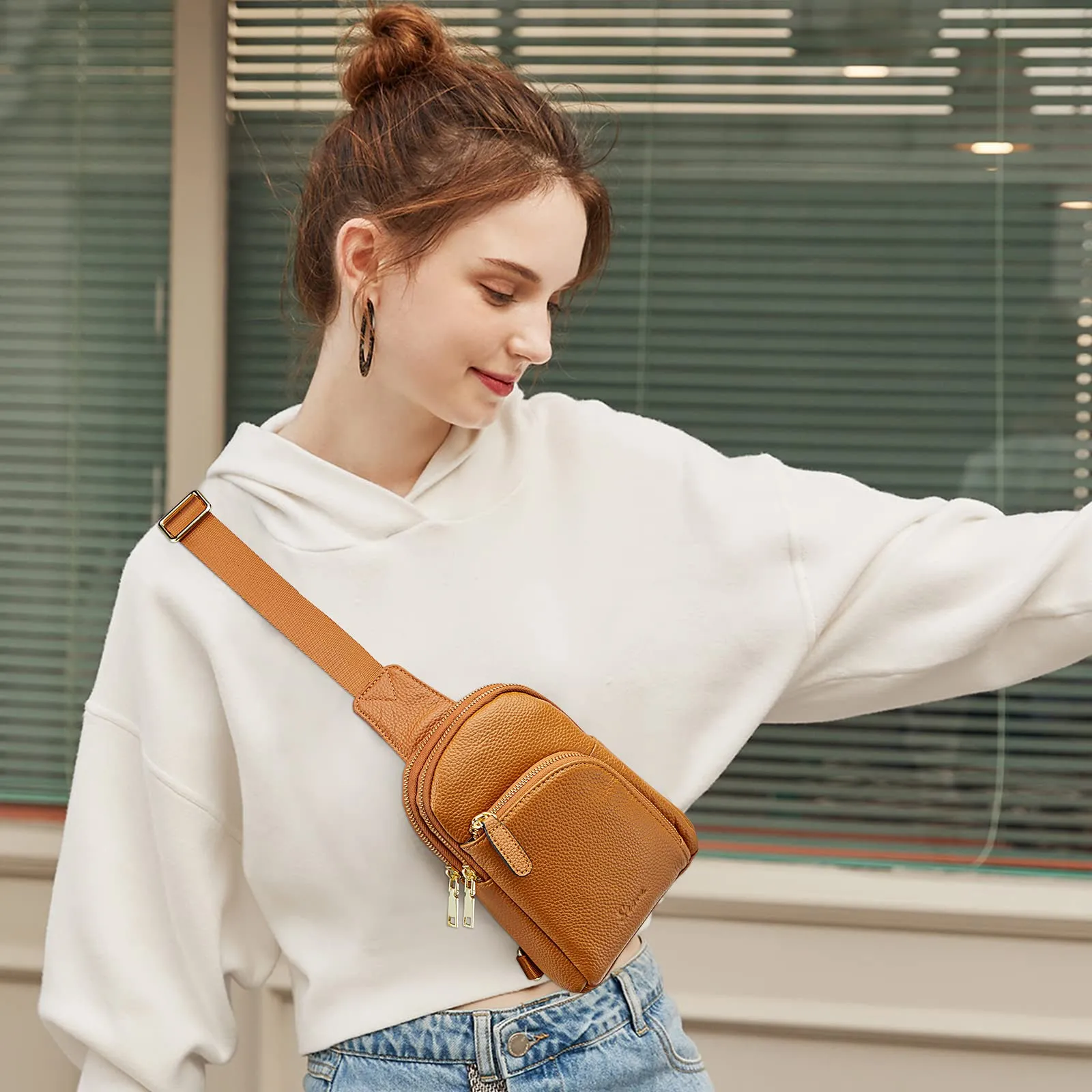RFID Blocking Small Fanny Chest Bags