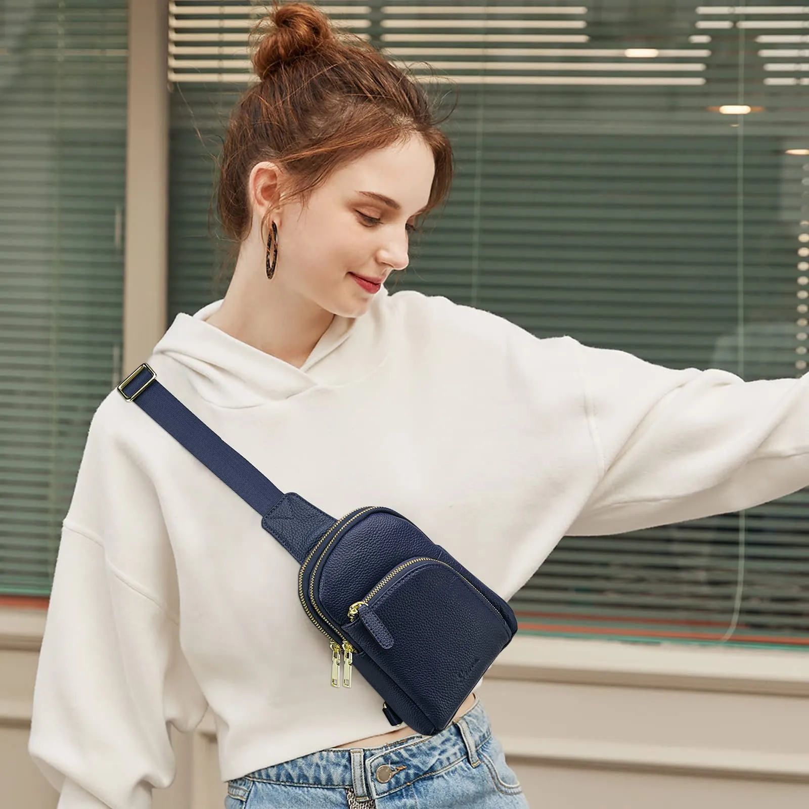 RFID Blocking Small Fanny Chest Bags