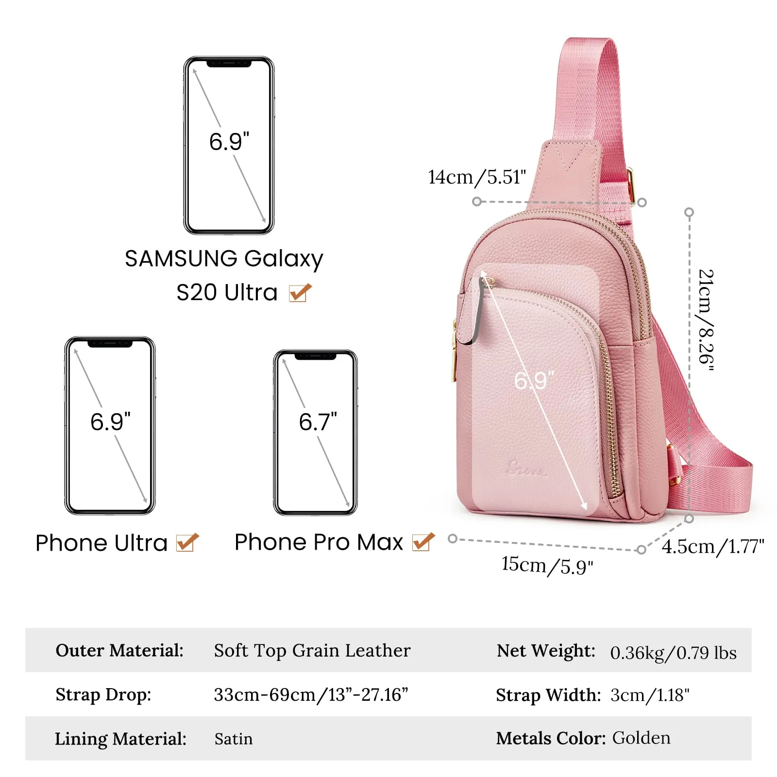 RFID Blocking Small Fanny Chest Bags