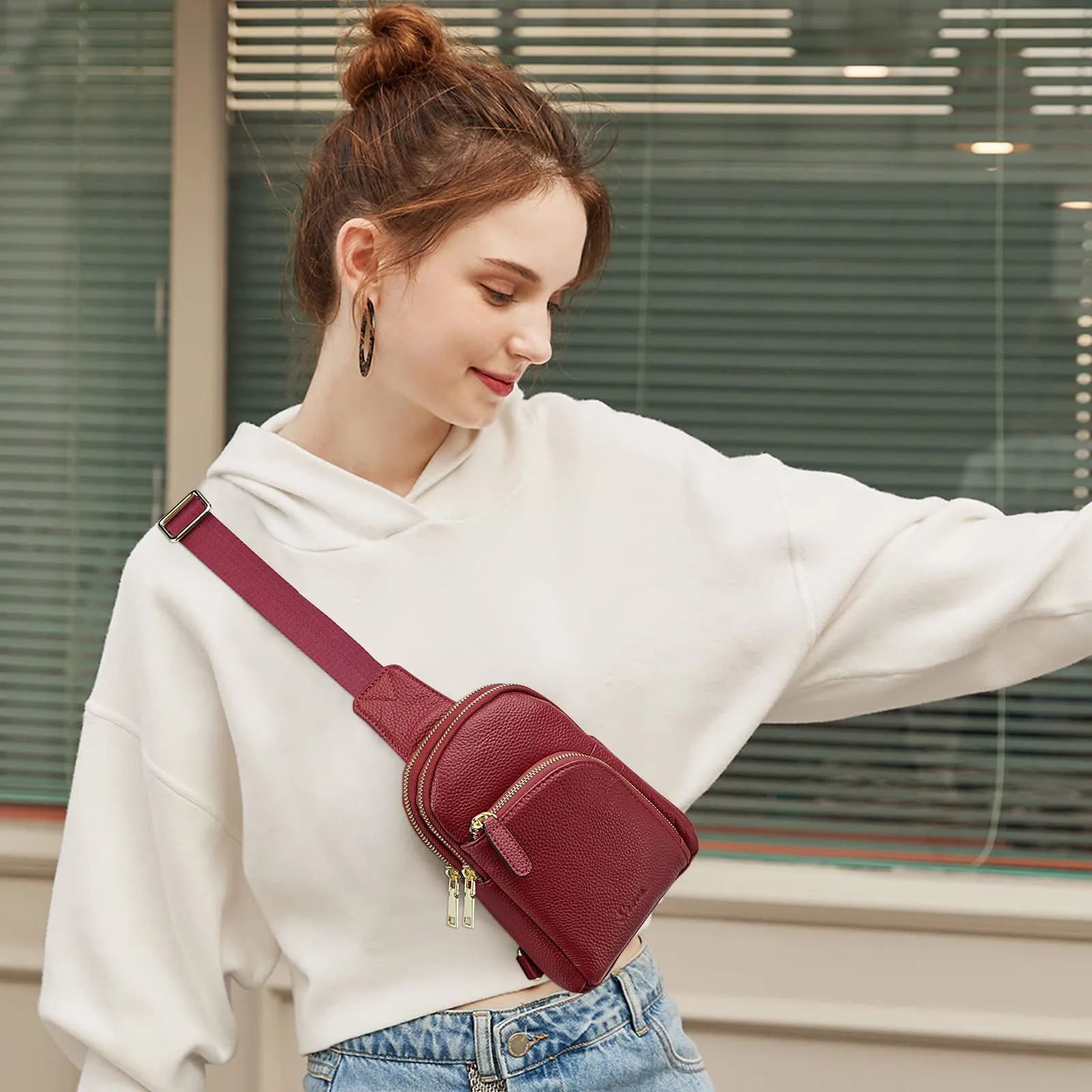 RFID Blocking Small Fanny Chest Bags