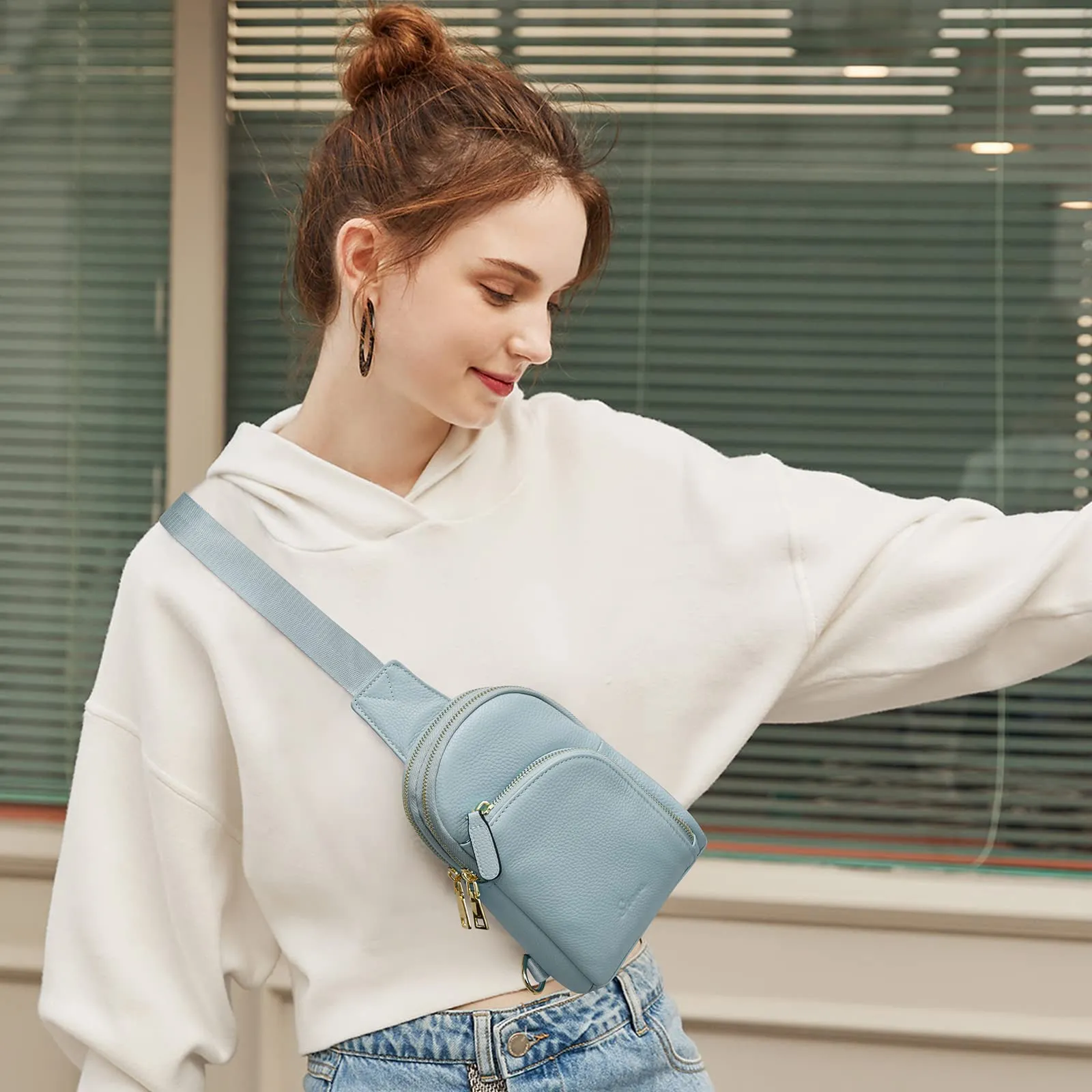 RFID Blocking Small Fanny Chest Bags