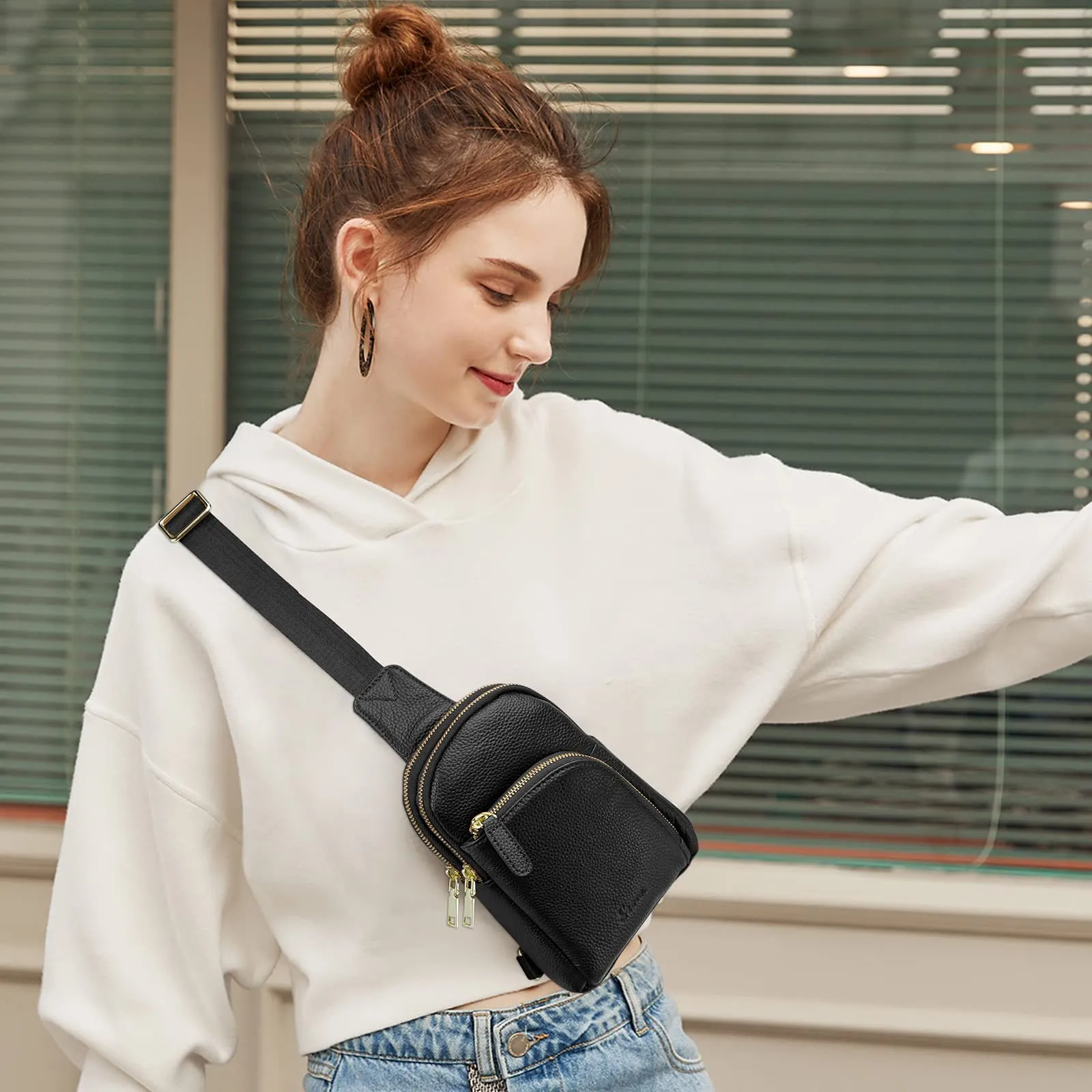 RFID Blocking Small Fanny Chest Bags