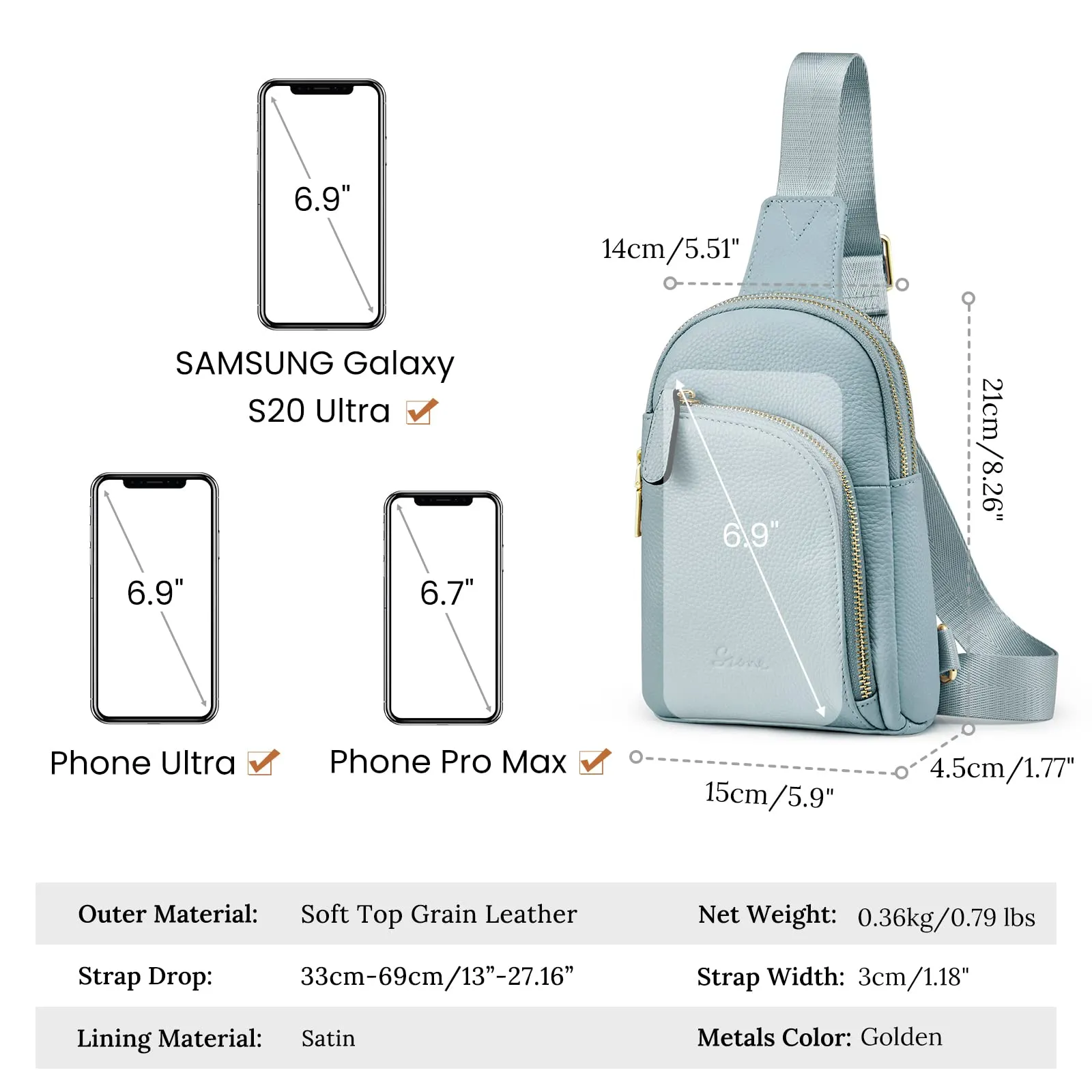 RFID Blocking Small Fanny Chest Bags