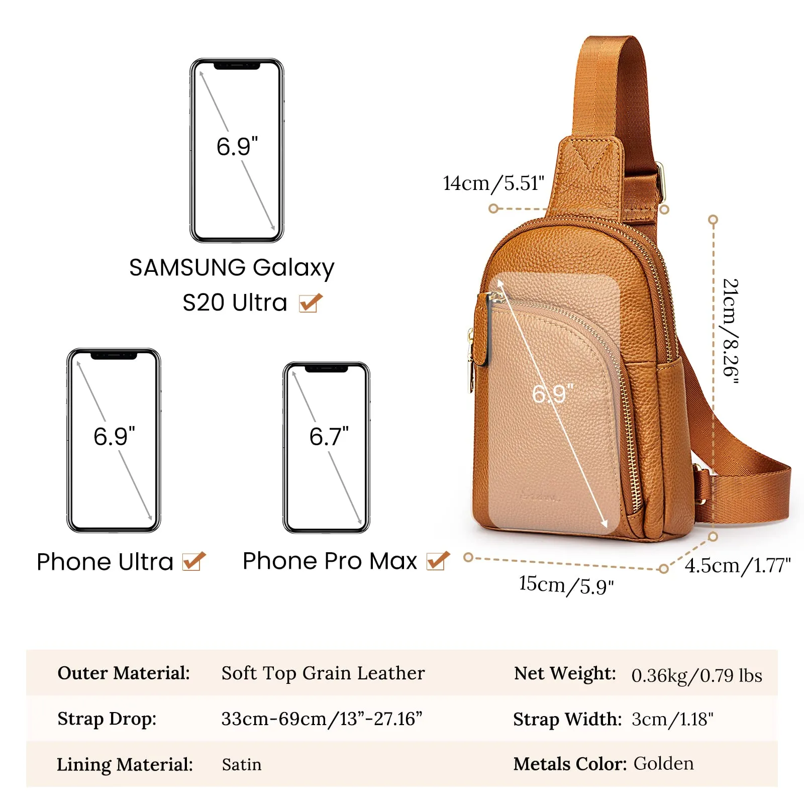 RFID Blocking Small Fanny Chest Bags