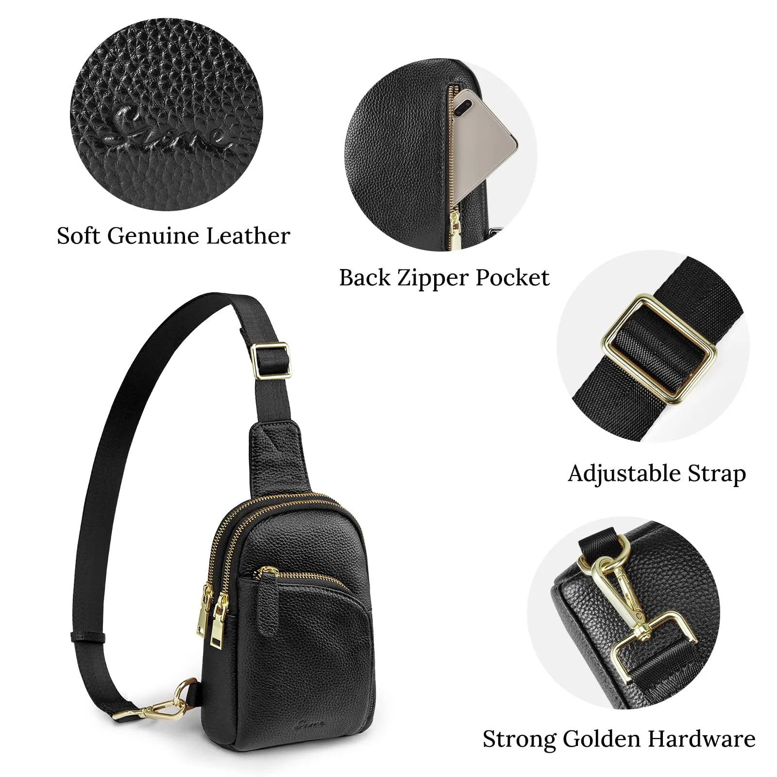 RFID Blocking Small Fanny Chest Bags
