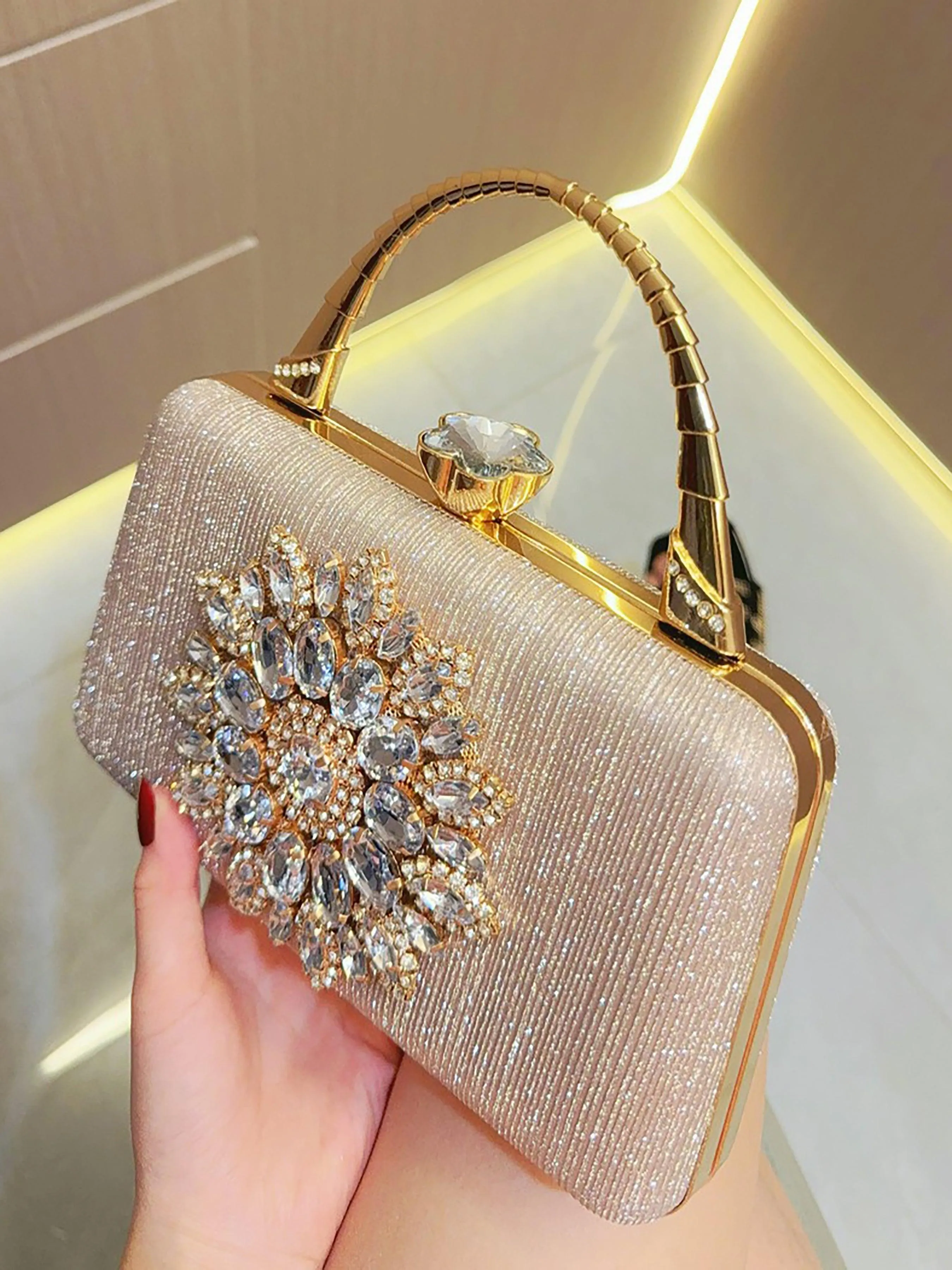 Rhinestone Banquet Clutch Bags MNBF039