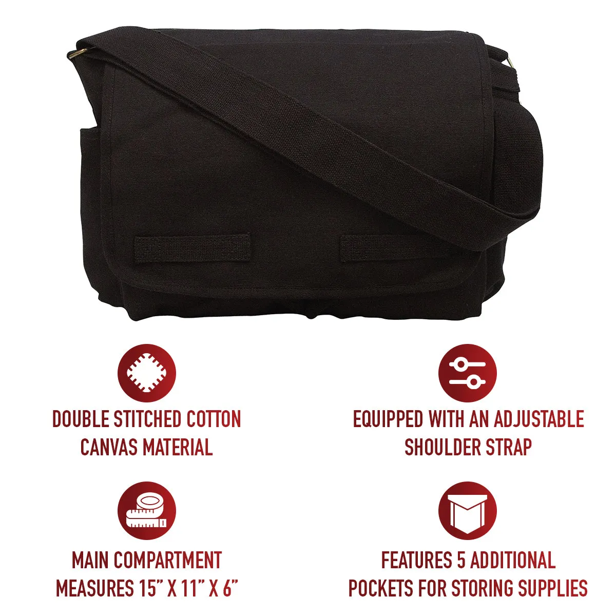 Rothco Classic Canvas Messenger Bag