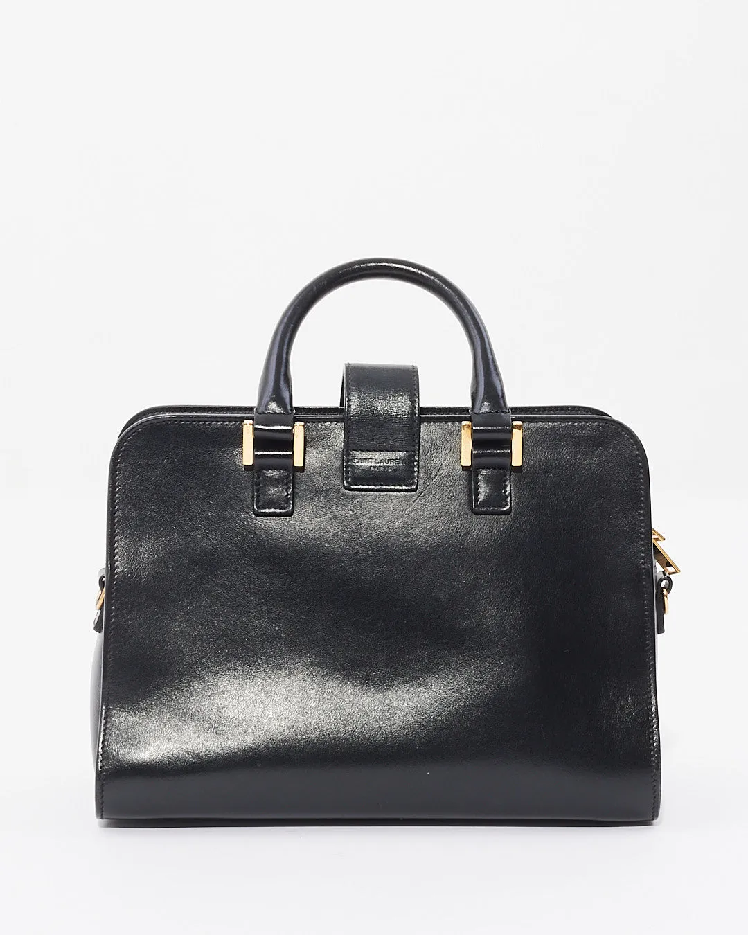 Saint Laurent Black Leather Cabas Tote