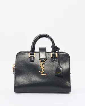 Saint Laurent Black Leather Cabas Tote
