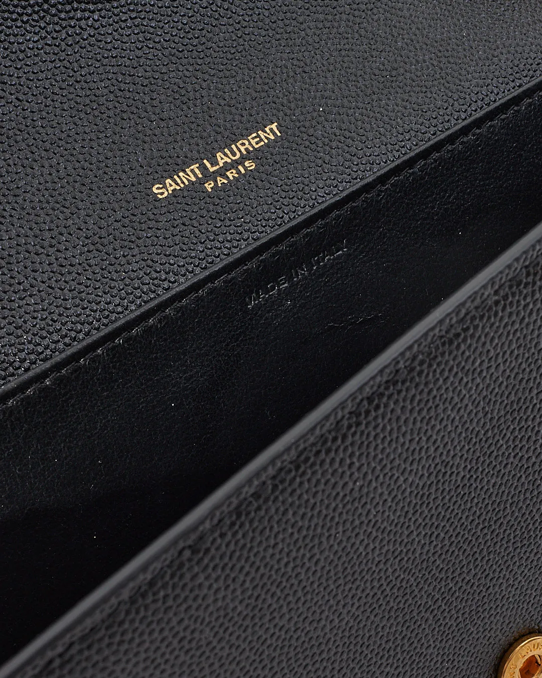 Saint Laurent Black Leather Cabas Tote